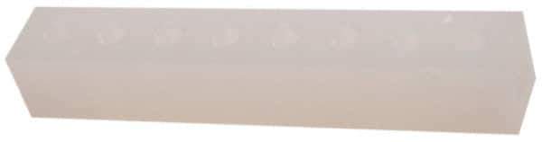 Made in USA - 3/8" Inlet, 1/4" Outlet Manifold - 7.63" Long x 1-1/4" Wide x 1-1/4" High, 0.2" Mount Hole, 2 Inlet Ports, 8 Outlet Ports - USA Tool & Supply