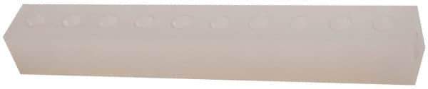 Made in USA - 1/2" Inlet, 3/8" Outlet Manifold - 10-3/4" Long x 1-1/2" Wide x 1-1/2" High, 0.2" Mount Hole, 2 Inlet Ports, 10 Outlet Ports - USA Tool & Supply