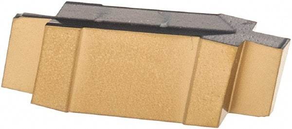 Iscar - 104000GIP Grade IC808, 1.04mm Cutting Width Carbide Grooving Insert - 2mm Max Depth of Cut, Neutral, TiAlN Finish - USA Tool & Supply