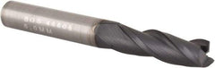 SGS - 6mm, 19mm LOC, 6mm Shank Diam, 50mm OAL, 3 Flute, Solid Carbide Square End Mill - Single End, AlTiN Finish, Spiral Flute, 30° Helix, Centercutting, Right Hand Cut, Right Hand Flute, Series 5 - USA Tool & Supply