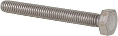 Value Collection - M4x0.70mm Metric Coarse, 35mm Length Under Head Hex Head Cap Screw - Fully Threaded, Grade 18-8 & Austenitic A2 Stainless Steel, Uncoated, 7mm Hex - USA Tool & Supply