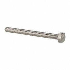 Value Collection - M4x0.70mm Metric Coarse, 50mm Length Under Head Hex Head Cap Screw - Fully Threaded, Grade 18-8 & Austenitic A2 Stainless Steel, Uncoated, 7mm Hex - USA Tool & Supply