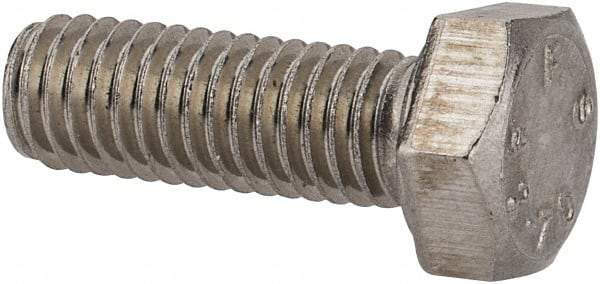 Value Collection - M5x0.80mm Metric Coarse, 14mm Length Under Head Hex Head Cap Screw - Fully Threaded, Grade 18-8 & Austenitic A2 Stainless Steel, Uncoated, 8mm Hex - USA Tool & Supply