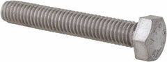 Value Collection - M5x0.80mm Metric Coarse, 30mm Length Under Head Hex Head Cap Screw - Fully Threaded, Grade 18-8 & Austenitic A2 Stainless Steel, Uncoated, 8mm Hex - USA Tool & Supply