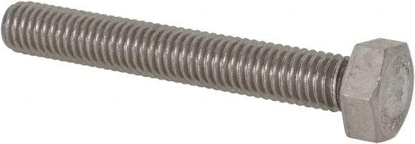 Value Collection - M5x0.80mm Metric Coarse, 35mm Length Under Head Hex Head Cap Screw - Fully Threaded, Grade 18-8 & Austenitic A2 Stainless Steel, Uncoated, 8mm Hex - USA Tool & Supply