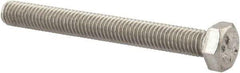 Value Collection - M5x0.80mm Metric Coarse, 45mm Length Under Head Hex Head Cap Screw - Fully Threaded, Grade 18-8 & Austenitic A2 Stainless Steel, Uncoated, 8mm Hex - USA Tool & Supply