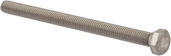 Value Collection - M5x0.80mm Metric Coarse, 70mm Length Under Head Hex Head Cap Screw - Fully Threaded, Grade 18-8 & Austenitic A2 Stainless Steel, Uncoated, 8mm Hex - USA Tool & Supply