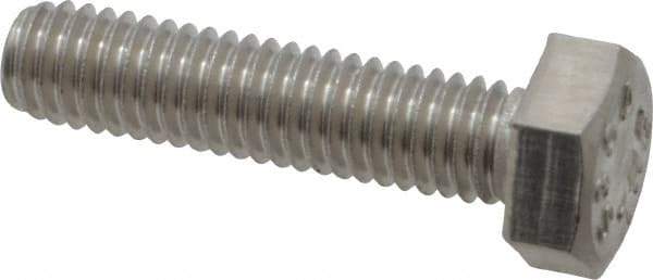 Value Collection - M6x1.00mm Metric Coarse, 22mm Length Under Head Hex Head Cap Screw - Fully Threaded, Grade 18-8 & Austenitic A2 Stainless Steel, Uncoated, 10mm Hex - USA Tool & Supply