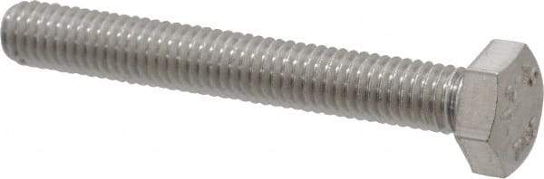 Value Collection - M6x1.00mm Metric Coarse, 45mm Length Under Head Hex Head Cap Screw - Fully Threaded, Grade 18-8 & Austenitic A2 Stainless Steel, Uncoated, 10mm Hex - USA Tool & Supply