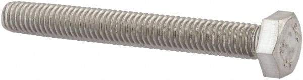 Value Collection - M6x1.00mm Metric Coarse, 50mm Length Under Head Hex Head Cap Screw - Fully Threaded, Grade 18-8 & Austenitic A2 Stainless Steel, Uncoated, 10mm Hex - USA Tool & Supply