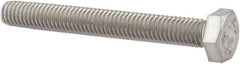 Value Collection - M6x1.00mm Metric Coarse, 50mm Length Under Head Hex Head Cap Screw - Fully Threaded, Grade 18-8 & Austenitic A2 Stainless Steel, Uncoated, 10mm Hex - USA Tool & Supply