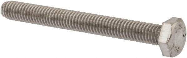 Value Collection - M6x1.00mm Metric Coarse, 55mm Length Under Head Hex Head Cap Screw - Fully Threaded, Grade 18-8 & Austenitic A2 Stainless Steel, Uncoated, 10mm Hex - USA Tool & Supply
