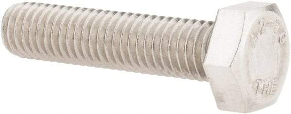 Value Collection - M8x1.25mm Metric Coarse, 35mm Length Under Head Hex Head Cap Screw - Fully Threaded, Grade 18-8 & Austenitic A2 Stainless Steel, Uncoated, 13mm Hex - USA Tool & Supply