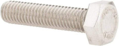 Value Collection - M8x1.25mm Metric Coarse, 35mm Length Under Head Hex Head Cap Screw - Fully Threaded, Grade 18-8 & Austenitic A2 Stainless Steel, Uncoated, 13mm Hex - USA Tool & Supply