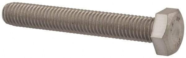 Value Collection - M8x1.25mm Metric Coarse, 55mm Length Under Head Hex Head Cap Screw - Fully Threaded, Grade 18-8 & Austenitic A2 Stainless Steel, Uncoated, 13mm Hex - USA Tool & Supply