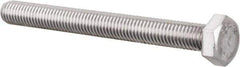 Value Collection - M8x1.25mm Metric Coarse, 80mm Length Under Head Hex Head Cap Screw - Fully Threaded, Grade 18-8 & Austenitic A2 Stainless Steel, Uncoated, 13mm Hex - USA Tool & Supply