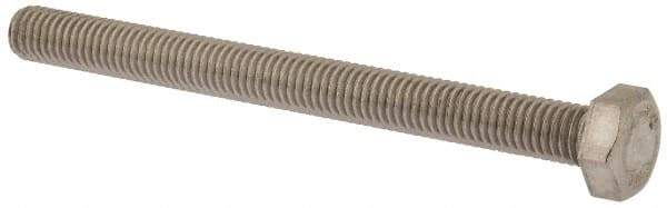 Value Collection - M8x1.25mm Metric Coarse, 90mm Length Under Head Hex Head Cap Screw - Fully Threaded, Grade 18-8 & Austenitic A2 Stainless Steel, Uncoated, 13mm Hex - USA Tool & Supply