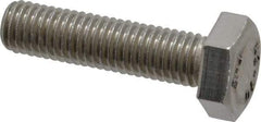 Value Collection - M10x1.50mm Metric Coarse, 40mm Length Under Head Hex Head Cap Screw - Fully Threaded, Grade 18-8 & Austenitic A2 Stainless Steel, Uncoated, 17mm Hex - USA Tool & Supply