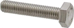 Value Collection - M10x1.50mm Metric Coarse, 50mm Length Under Head Hex Head Cap Screw - Fully Threaded, Grade 18-8 & Austenitic A2 Stainless Steel, Uncoated, 13mm Hex - USA Tool & Supply
