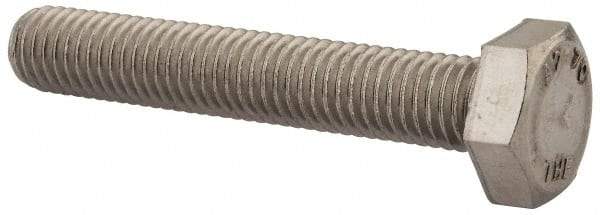 Value Collection - M10x1.50mm Metric Coarse, 60mm Length Under Head Hex Head Cap Screw - Fully Threaded, Grade 18-8 & Austenitic A2 Stainless Steel, Uncoated, 17mm Hex - USA Tool & Supply