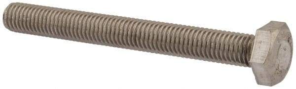 Value Collection - M10x1.50mm Metric Coarse, 90mm Length Under Head Hex Head Cap Screw - Fully Threaded, Grade 18-8 & Austenitic A2 Stainless Steel, Uncoated, 17mm Hex - USA Tool & Supply