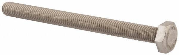 Value Collection - M10x1.50mm Metric Coarse, 120mm Length Under Head Hex Head Cap Screw - Fully Threaded, Grade 18-8 & Austenitic A2 Stainless Steel, Uncoated, 17mm Hex - USA Tool & Supply