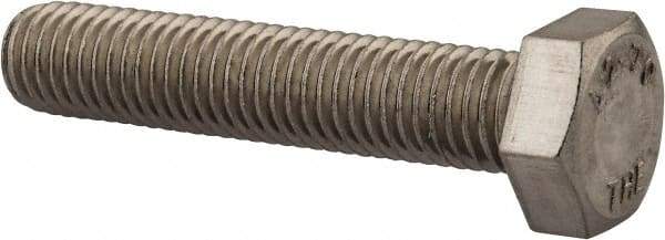 Value Collection - M12x1.75mm Metric Coarse, 60mm Length Under Head Hex Head Cap Screw - Fully Threaded, Grade 18-8 & Austenitic A2 Stainless Steel, Uncoated, 19mm Hex - USA Tool & Supply