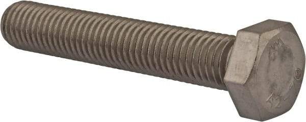 Value Collection - M12x1.75mm Metric Coarse, 70mm Length Under Head Hex Head Cap Screw - Fully Threaded, Grade 18-8 & Austenitic A2 Stainless Steel, Uncoated, 19mm Hex - USA Tool & Supply