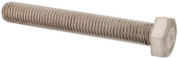 Value Collection - M12x1.75mm Metric Coarse, 90mm Length Under Head Hex Head Cap Screw - Fully Threaded, Grade 18-8 & Austenitic A2 Stainless Steel, Uncoated, 19mm Hex - USA Tool & Supply