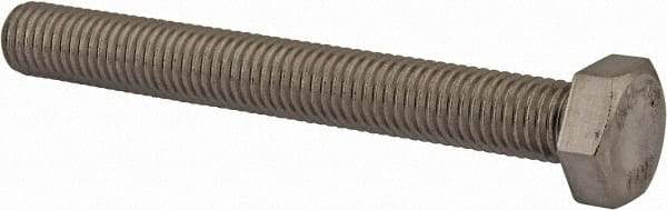 Value Collection - M12x1.75mm Metric Coarse, 100mm Length Under Head Hex Head Cap Screw - Fully Threaded, Grade 18-8 & Austenitic A2 Stainless Steel, Uncoated, 19mm Hex - USA Tool & Supply