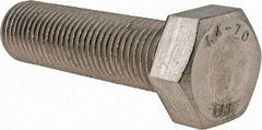 Value Collection - M22x2.50mm Metric Coarse, 80mm Length Under Head Hex Head Cap Screw - Fully Threaded, Grade 18-8 & Austenitic A2 Stainless Steel, Uncoated, 34mm Hex - USA Tool & Supply