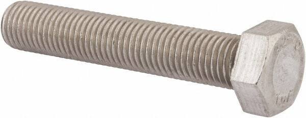 Value Collection - M24x3.00mm Metric Coarse, 130mm Length Under Head Hex Head Cap Screw - Fully Threaded, Grade 18-8 & Austenitic A2 Stainless Steel, Uncoated, 36mm Hex - USA Tool & Supply