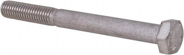 Value Collection - M5x0.80mm Metric Coarse, 50mm Length Under Head Hex Head Cap Screw - Partially Threaded, Grade 18-8 & Austenitic A2 Stainless Steel, Uncoated, 8mm Hex - USA Tool & Supply