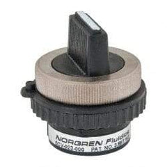 Norgren - 10-32 UNF Selector Valve - 2-Way, 3 Position, 0.03 CV Rate & Rotary Switch Detented - USA Tool & Supply