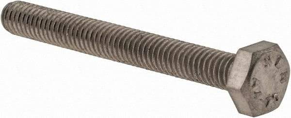 Value Collection - M4x0.70mm Metric Coarse, 35mm Length Under Head Hex Head Cap Screw - Fully Threaded, Grade 316 & Austenitic A4 Stainless Steel, Uncoated, 7mm Hex - USA Tool & Supply
