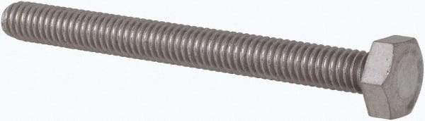 Value Collection - M4x0.70mm Metric Coarse, 40mm Length Under Head Hex Head Cap Screw - Fully Threaded, Grade 316 & Austenitic A4 Stainless Steel, Uncoated, 7mm Hex - USA Tool & Supply