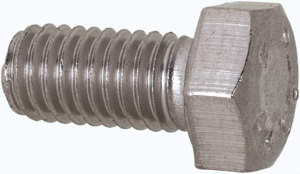 Value Collection - M5x0.80mm Metric Coarse, 10mm Length Under Head Hex Head Cap Screw - Fully Threaded, Grade 316 & Austenitic A4 Stainless Steel, Uncoated, 8mm Hex - USA Tool & Supply