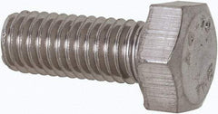 Value Collection - M5x0.80mm Metric Coarse, 12mm Length Under Head Hex Head Cap Screw - Fully Threaded, Grade 316 & Austenitic A4 Stainless Steel, Uncoated, 8mm Hex - USA Tool & Supply