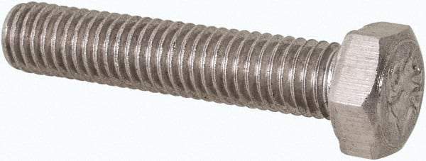 Value Collection - M5x0.80mm Metric Coarse, 25mm Length Under Head Hex Head Cap Screw - Fully Threaded, Grade 316 & Austenitic A4 Stainless Steel, Uncoated, 8mm Hex - USA Tool & Supply