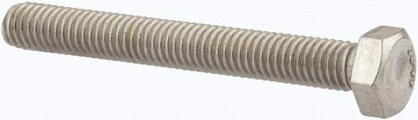 Value Collection - M5x0.80mm Metric Coarse, 40mm Length Under Head Hex Head Cap Screw - Fully Threaded, Grade 316 & Austenitic A4 Stainless Steel, Uncoated, 8mm Hex - USA Tool & Supply