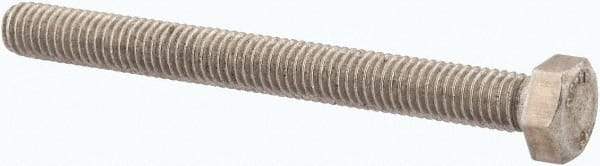 Value Collection - M5x0.80mm Metric Coarse, 50mm Length Under Head Hex Head Cap Screw - Fully Threaded, Grade 316 & Austenitic A4 Stainless Steel, Uncoated, 8mm Hex - USA Tool & Supply