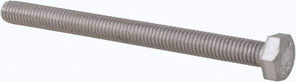 Value Collection - M5x0.80mm Metric Coarse, 60mm Length Under Head Hex Head Cap Screw - Fully Threaded, Grade 316 & Austenitic A4 Stainless Steel, Uncoated, 8mm Hex - USA Tool & Supply