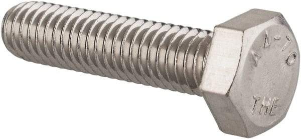 Value Collection - M6x1.00mm Metric Coarse, 25mm Length Under Head Hex Head Cap Screw - Fully Threaded, Grade 316 & Austenitic A4 Stainless Steel, Uncoated, 10mm Hex - USA Tool & Supply