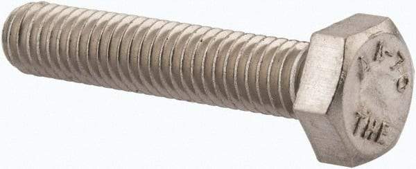 Value Collection - M6x1.00mm Metric Coarse, 30mm Length Under Head Hex Head Cap Screw - Fully Threaded, Grade 316 & Austenitic A4 Stainless Steel, Uncoated, 10mm Hex - USA Tool & Supply