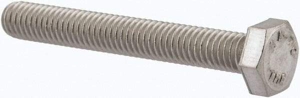 Value Collection - M6x1.00mm Metric Coarse, 45mm Length Under Head Hex Head Cap Screw - Fully Threaded, Grade 316 & Austenitic A4 Stainless Steel, Uncoated, 10mm Hex - USA Tool & Supply