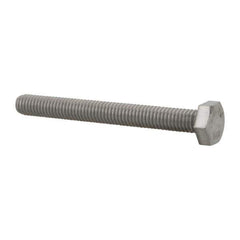 Value Collection - M6x1.00mm Metric Coarse, 55mm Length Under Head Hex Head Cap Screw - Fully Threaded, Grade 316 & Austenitic A4 Stainless Steel, Uncoated, 10mm Hex - USA Tool & Supply