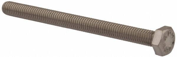 Value Collection - M6x1.00mm Metric Coarse, 75mm Length Under Head Hex Head Cap Screw - Fully Threaded, Grade 316 & Austenitic A4 Stainless Steel, Uncoated, 10mm Hex - USA Tool & Supply
