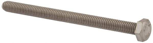 Value Collection - M6x1.00mm Metric Coarse, 80mm Length Under Head Hex Head Cap Screw - Fully Threaded, Grade 316 & Austenitic A4 Stainless Steel, Uncoated, 10mm Hex - USA Tool & Supply