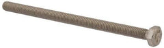 Value Collection - M6x1.00mm Metric Coarse, 100mm Length Under Head Hex Head Cap Screw - Fully Threaded, Grade 316 & Austenitic A4 Stainless Steel, Uncoated, 10mm Hex - USA Tool & Supply