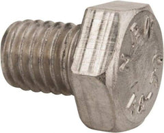 Value Collection - M8x1.25mm Metric Coarse, 10mm Length Under Head Hex Head Cap Screw - Fully Threaded, Grade 316 & Austenitic A4 Stainless Steel, Uncoated, 13mm Hex - USA Tool & Supply